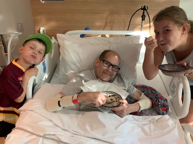 Ritchie with his kids