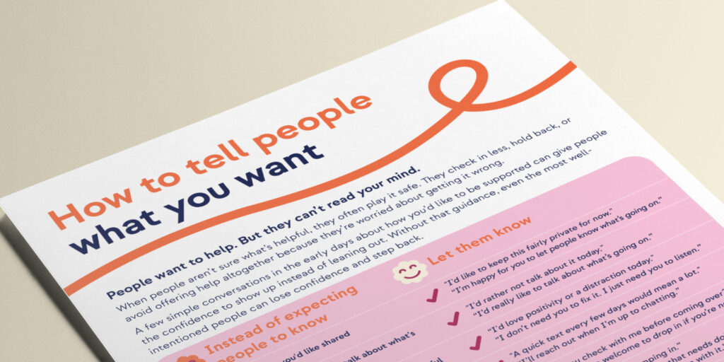 How to tell people what you want