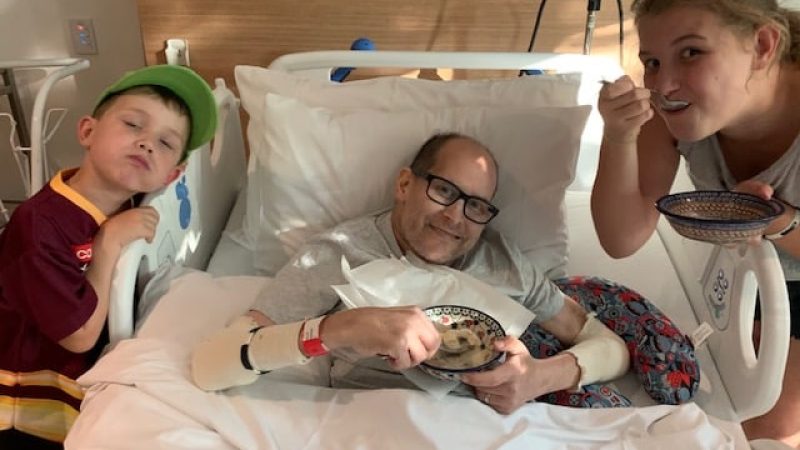 Ritchie with his kids